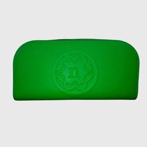 Nanette Lepore Tinsley Green Embossed Zip Wallet Vegan Leather